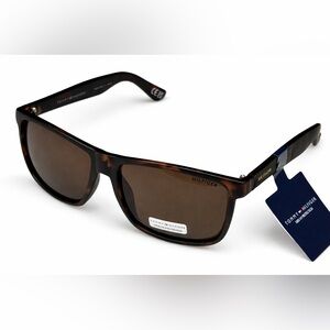 Tommy Hilfiger Tortoise Square Sunglasses Brown Lens 100% UV Unisex NWT